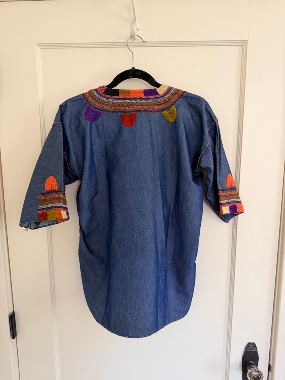 NWOT Handmade One of a Kind Embroidered Textile Mexican Blouse from Oaxaca - Picture 8 of 11